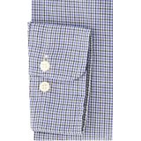 Gant - Regular Poplin Micro Gingham - Overhemd - Blauw - 100% Katoen