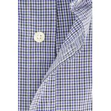 Gant - Regular Poplin Micro Gingham - Overhemd - Blauw - 100% Katoen