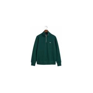GANT - Reg Shield Half Zip Sweat - Tartan Green - Trui
