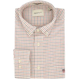 GANT - Oxford Overhemd - Wit - Biologisch Katoen - Lange Mouwen