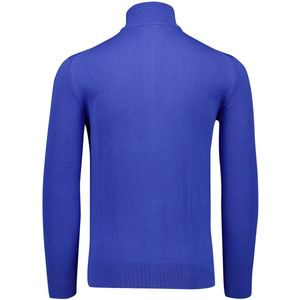 Gant - Casual Half Rits Trui - Blauw - Katoen