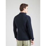 Gant - Trui - Beige - Katoen - Half Zip - Kabelpatroon