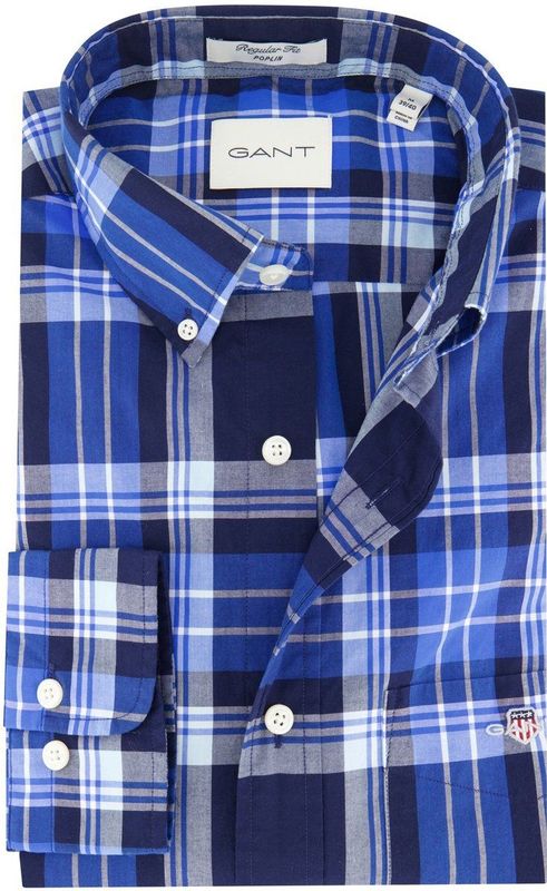 Gant, Heren, Overhemden, Blauw, Maat: M