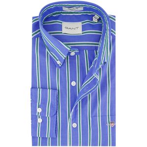 Gant casual overhemd blauw gestreept Regular Fit