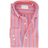 Gant - Overhemd - Rood Gestreept - 100% Katoen - Lange Mouwen