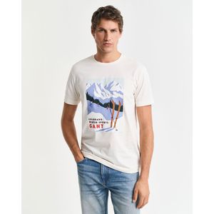 Seasonal Graphic T-shirt, crème, S