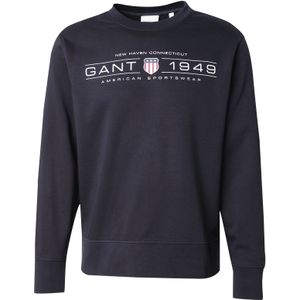 Sweater - Geribbelde Kraag - Sweatstof - Ronde Hals - Logoprint