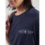 Gant - Graphic T-shirt - Avondblauw - Korte Mouwen