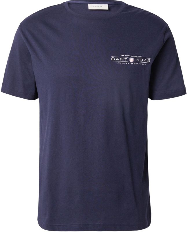 Gant - Graphic T-shirt - Avondblauw - Korte Mouwen