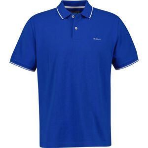Gant - Tipping Piqué Poloshirt - Donkerblauw - 100% Katoen - Regular-Fit