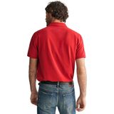 Gantvoor mannen. 2210 Piqué polo Regular Fit Shield groen (S), Casual, Katoen, Korte mouwen