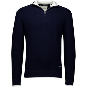 GANT - Geribbeld Katoen - Halve Ritssluiting - Evening Blue