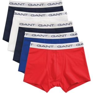 Gant Trunk Boxershorts Heren - 5-Pack - Navy, Wit, Blauw, Rood