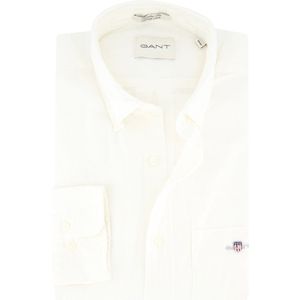 GANT - Overhemd - Lichtblauw - Linnen-Katoen Mix - Reguliere Pasvorm