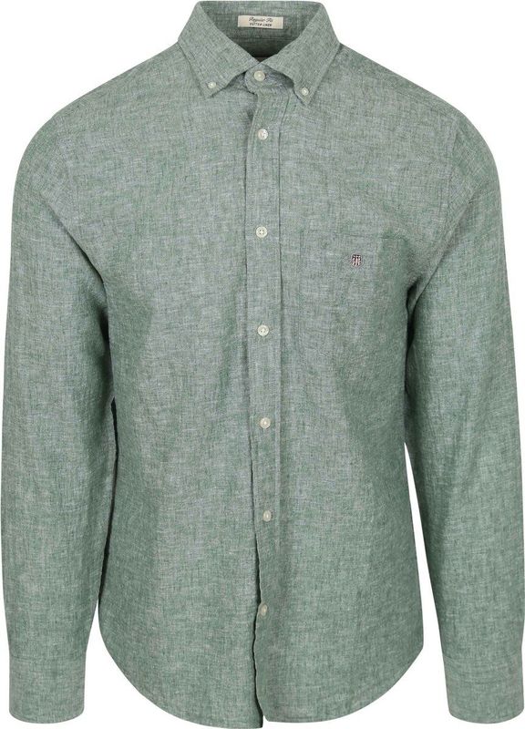 GANT - Overhemd - Woody Green - Katoen en Linnen