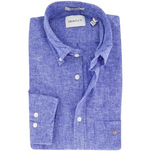 Gant - Overhemd - Blauw - Linnen