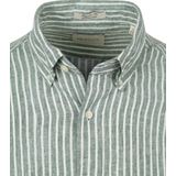 GANT Linnen Overhemd lichtgroen, Gestreept