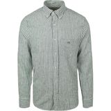 GANT Linnen Overhemd lichtgroen, Gestreept