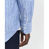 Gant - Overhemd - Blauw Gestreept - Katoen/Linnen