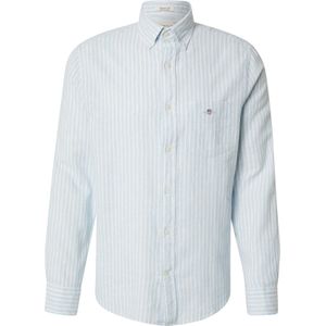 Gant - Overhemd - Lichtblauw - Katoen/Linnen - Normale Fit