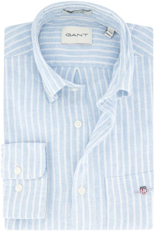 Gant, Heren, Overhemden, Blauw, Maat: 3XL