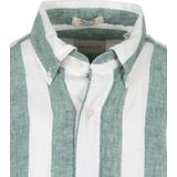 Gant - Overhemd - Groen - Katoen/Linnen - Lange Mouw