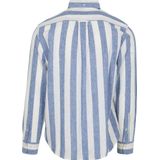 Gant - Casual Overhemd - Blauw - 55% Linnen 45% Katoen