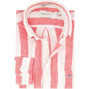 GANT - Regular-Fit Overhemd - Blauw - Linnen-Katoenmix