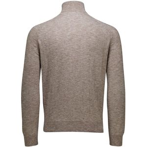 Gant - Katoenen Half Zip Trui - Bruin Gemêleerd - 100% Katoen