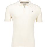 Gant - MICRO TEXTURED COTTON SS POLO - Beige - Katoen