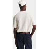 Gant - MICRO TEXTURED COTTON SS POLO - Beige - Katoen