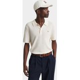 Gant - MICRO TEXTURED COTTON SS POLO - Beige - Katoen