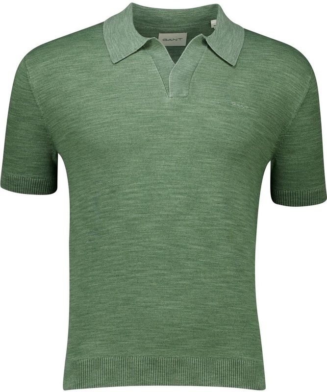 GANT - Polosweater - Regular Fit - Katoen - Grijs