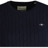 Gebreide Trui - Effen - Knitwear - Ronde Hals - Slanke Pasvorm