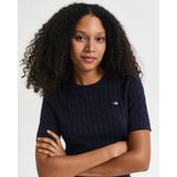 Gebreide Trui - Effen - Knitwear - Ronde Hals - Slanke Pasvorm