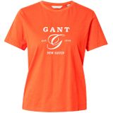 GANT - T-shirt - Puur Katoen - Regular Fit - Labelprint