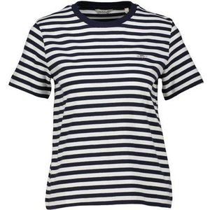 REG STRIPED SHIELD SS T-shirt, evening blue, XS