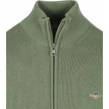 GANT - Men Casual Cardigan - Kalamata Green - Katoen