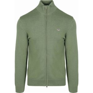 GANT - Men Casual Cardigan - Kalamata Green - Katoen