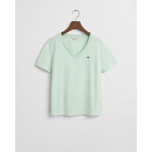 Gant T-Shirt »REG SHIELD KA V-NECK T-SHIRT«, mit einer kleinen Logostickerei auf der Brust
