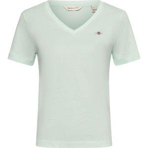 Gant T-Shirt REG SHIELD KA V-NECK T-SHIRT mit einer kleinen Logostickerei auf der Brust