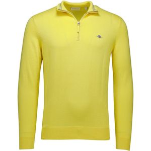 GANT Klassieke katoenen halve ritssluiting, Banana Yellow, S