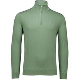 GANT - Classic Cotton Half Zip - Trui - Kalamata Green - 100% Katoen