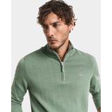 GANT - Classic Cotton Half Zip - Trui - Kalamata Green - 100% Katoen