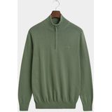 GANT - Classic Cotton Half Zip - Sweater - Kalamata Green - Katoen 100%