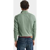 GANT - Classic Cotton Half Zip - Trui - Kalamata Green - 100% Katoen