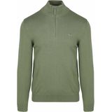 GANT - Classic Cotton Half Zip - Sweater - Kalamata Green - Katoen 100%