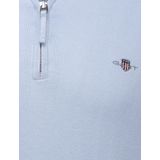 Gant - 8030564 Half Rits Trui - Katoen - Blauw