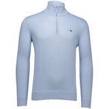 Gant - 8030564 Half Rits Trui - Katoen - Blauw