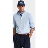Gant - 8030564 Half Rits Trui - Katoen - Blauw